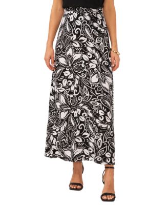 Vince Camuto - Women's A-Line Floral-Print Maxi Skirt