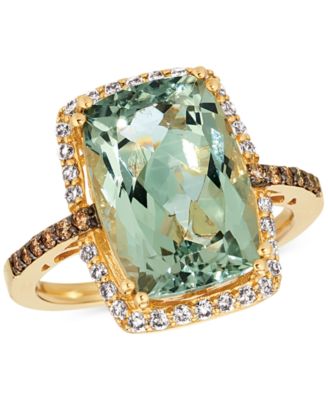 Le Vian - Mint Julep Quartz (6 ct. t.w.) & Diamond Halo Ring (3/8 ct. t.w.) in 14k Gold