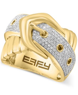 EFFY Collection - Diamond Belt Buckle Statement Ring (1/2 ct. t.w.) in 14k Gold