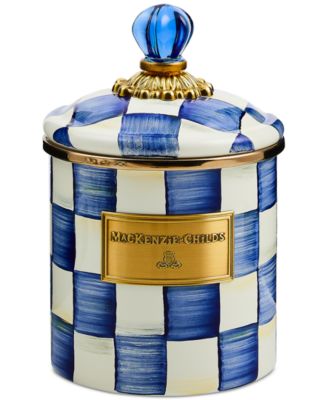 Mackenzie-Childs - Royal Check Enameled Steel Small Canister