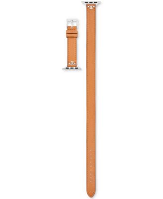 Tory Burch - Brown Leather Wrap Strap For Apple Watch&reg; 38-45mm