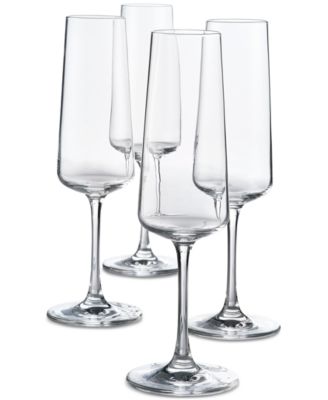 The Cellar - Flur Collection Stemmed Champagne Glasses, Set of 4