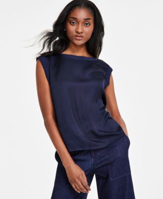 Liverpool Los Angeles - Women's Mixed-Media Sleeveless Top