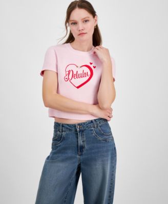 Madden Girl - Juniors' Delulu Short-Sleeve Sweater