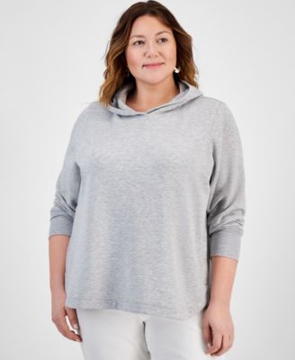 Style & Co - Plus Size Side-Snap Fleece Hoodie