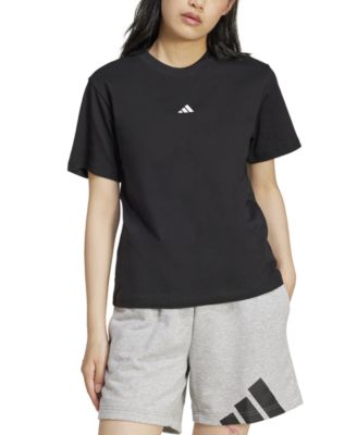 adidas - Women's Short-Sleeve Cotton Crewneck Logo T-Shirt