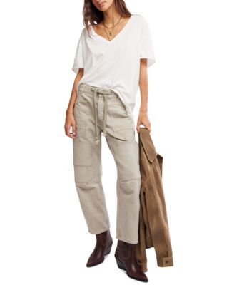 Free People - Women's Moxie Drawstring Barrel Jeans