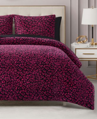 Juicy Couture - Cheetah Feathered 3-Pc. Comforter Set, Full/Queen