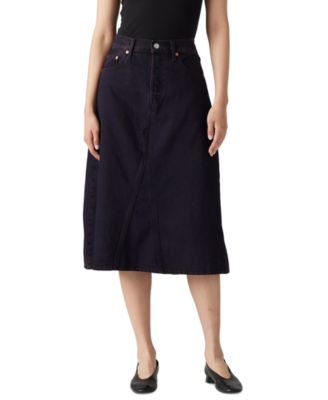 Levi's - Women's High Rise A-Line Deconstructed Denim Skirt