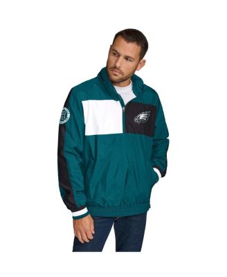 Tommy Hilfiger - Men's Green Philadelphia Eagles Gael Lightweight Half-Zip Hoodie Jacket