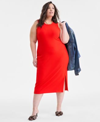 On 34th - Trendy Plus Size Tank Midi Dress
