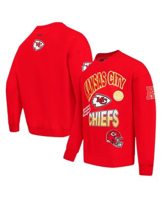Pro Standard - Men's Red Kansas City Chiefs Turn It Up Drop Shoulder Pullover Sweatshirt