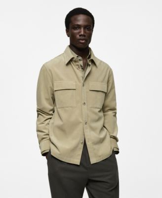 MANGO - Men's Pockets Detail Corduroy Overshirt