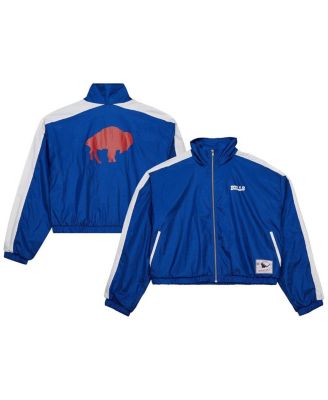 Mitchell & Ness - Women's Royal Buffalo Bills Nylon Cropped Full-Zip Jacket