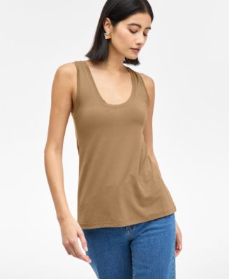 I.N.C. International Concepts - Women's Luxe Scoop-Neck Tank Top