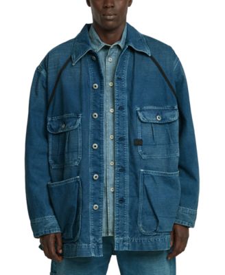 G-Star Raw - Men's Oversized Denim Button-Front Chore Jacket