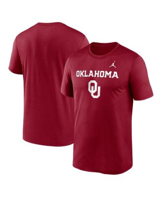 Jordan - Men's Crimson Oklahoma Sooners Lockup Legend Performance T-shirt