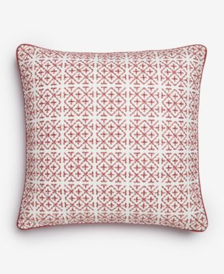 Charter Club - Embroidered Tiles Decorative Pillow, 20" x 20"