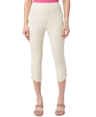 Hue - Women's Game Changing Tulip-Hem Denim Capri Leggings