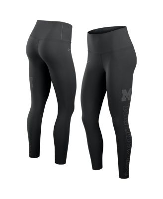 Nike - Women's Black Michigan Wolverines Zenvy Performance Leggings
