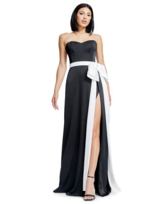 Dress the Population - Women's Athene Strapless Bow-Trim Gown