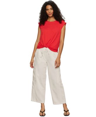 Sanctuary - Women's Knot-Front Crewneck Muscle Tee