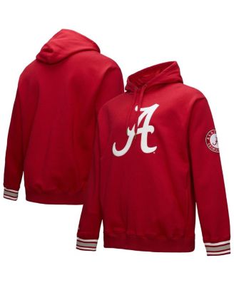 Mitchell & Ness - Men's  Crimson Alabama Crimson Tide Chainstitch Fleece Pullover Hoodie