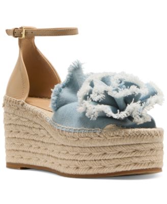 kate spade new york - Women's Flourish Denim Espadrille Wedge Sandals