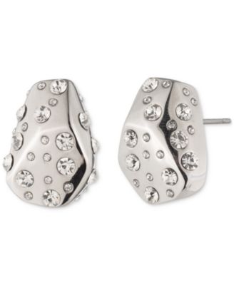 Givenchy - Silver-Tone Pav&eacute; Nugget Stud Earrings