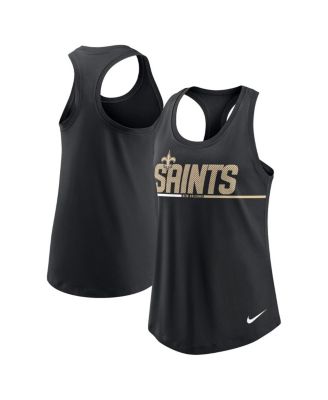 Nike - Women's Black New Orleans Saints Team Name City Tri-Blend Racerback Tank Top