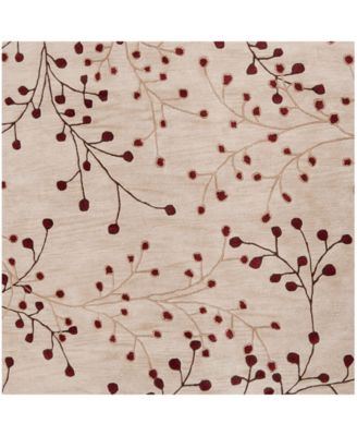 Livabliss - Athena ATH-5053 Burgundy 8' Square Area Rug