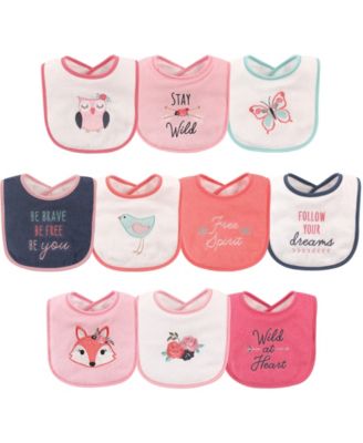 Hudson Baby - - Baby Boys and Girls Cotton Terry Drooler Bibs Set