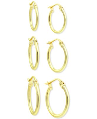 Giani Bernini - 3-Pc. Set Polished Hoop Earrings