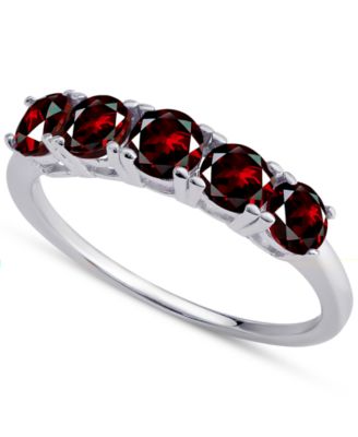 Macy's - Rhodolite Garnet Five Stone Ring (1-3/4 ct. t.w.) in Sterling Silver