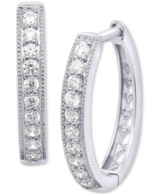 Forever Grown Diamonds - Lab-Created Diamond Small Hoop Earrings (1/2 ct. t.w.)