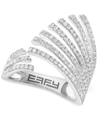 EFFY Collection - Diamond Fan Style Bypass Ring (5/8 ct. t.w.) in 14k White Gold
