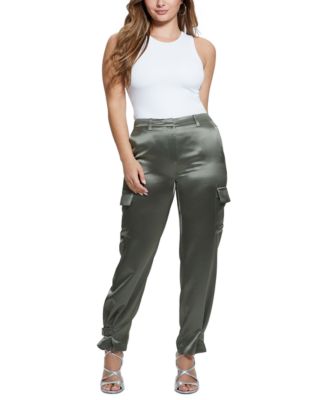 GUESS - Women's Marzia Buckle-Hem Cargo Jogger Pants
