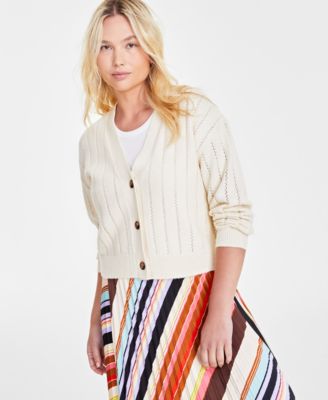 On 34th - Women's Pointelle-Stitch Cardigan