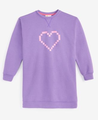 Epic Threads - Little & Big Girls Pixel Heart Crewneck Dress