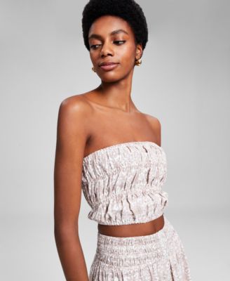 And Now This - Women's Cotton Strapless Tiered Tube Top