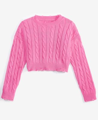 With Jules - Big Girls Distressed Cotton Sweater