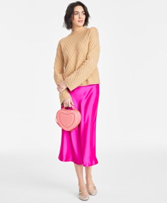 On 34th - Women's A-Line Satin Slip Skirt