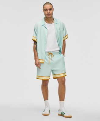 Mode of One - Men's Twill Striped-Trim Pull-On Shorts