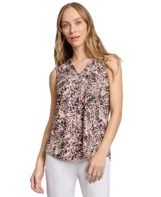Jones New York - Women's Printed Moss Crepe Shell Top