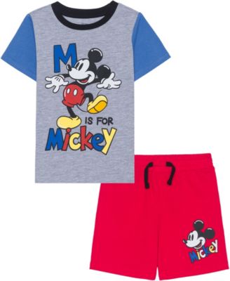 Mickey Mouse - Toddler Boys 2-Piece Set Graphic Tshirt and Shorts