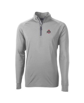 Cutter & Buck - Men's Silver Ohio State Buckeyes Adapt Knit Stretch Quarter-Zip Pullover Top