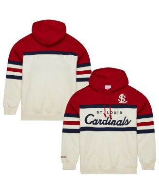 Mitchell & Ness - Men's Cream St. Louis Cardinals Head Coach Pullover Hoodie