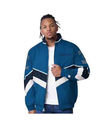 Starter - Men's Blue Minnesota Timberwolves Captain Oxford Full-Zip Jacket