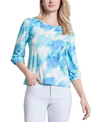 Jones New York - Women's Moss Crepe Round-Neck Top