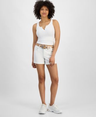 Dollhouse - Juniors' Ripped Cuffed Shorts